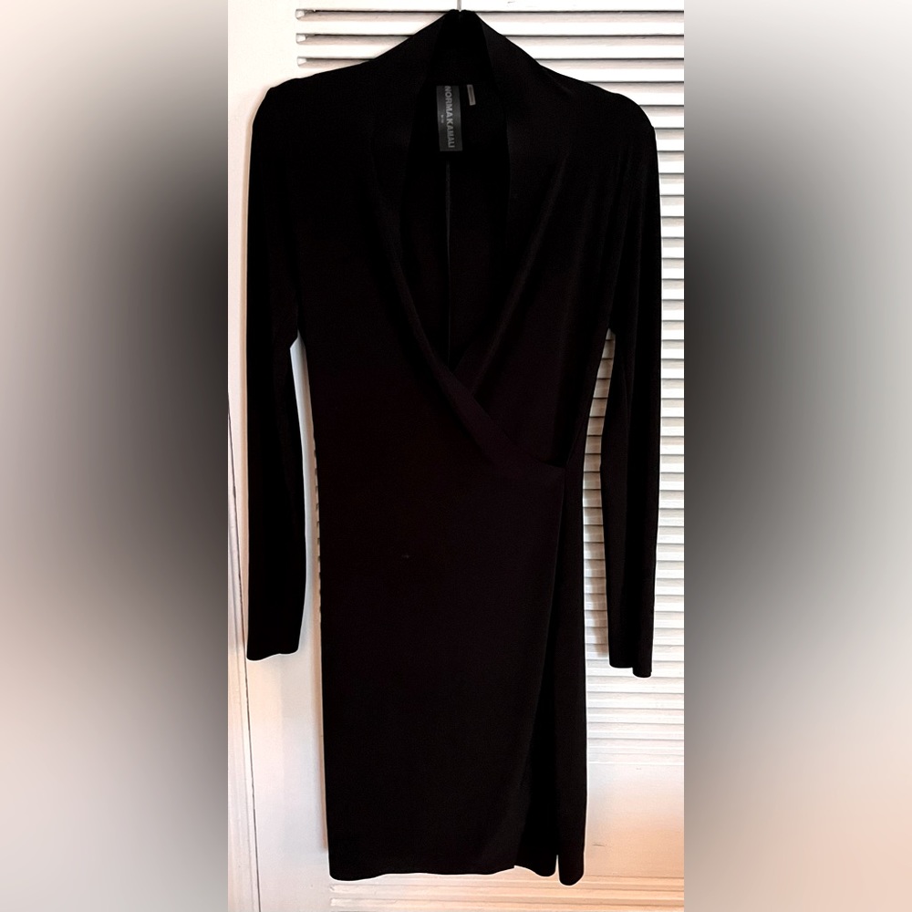 Norma Kamali Black Wrap Dress Size Medium and in perfect condition